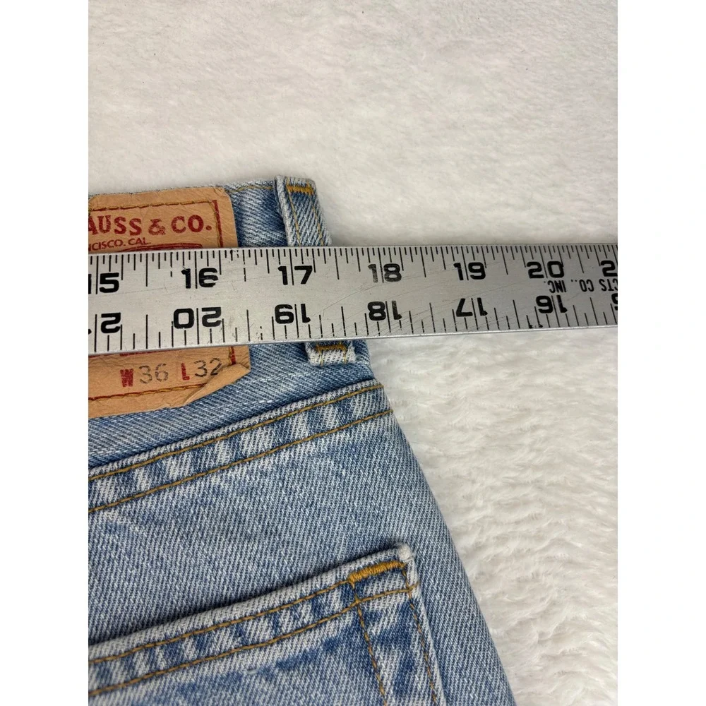 Levi's 505 Men's 36x32 Vintage **Tag Verified w/pics** jeans Light Blue Denim